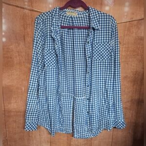 Ruff Hewn size large blue and white button down